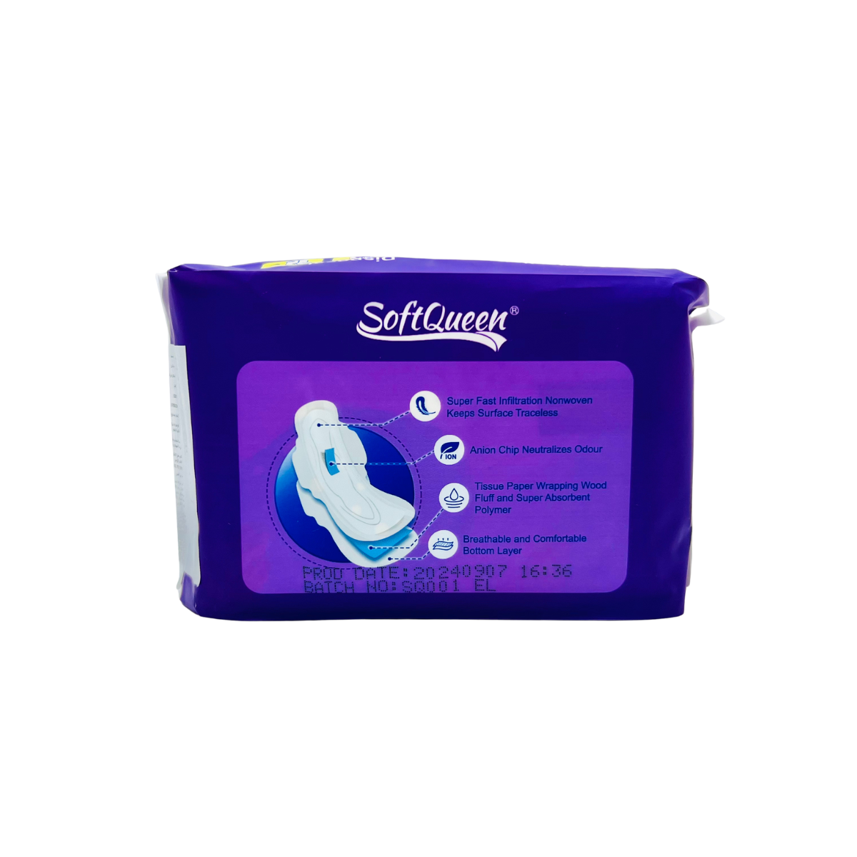 SOFTQUEEN-SANITARY PAD-XL HEAVY FLOW 6 PCS