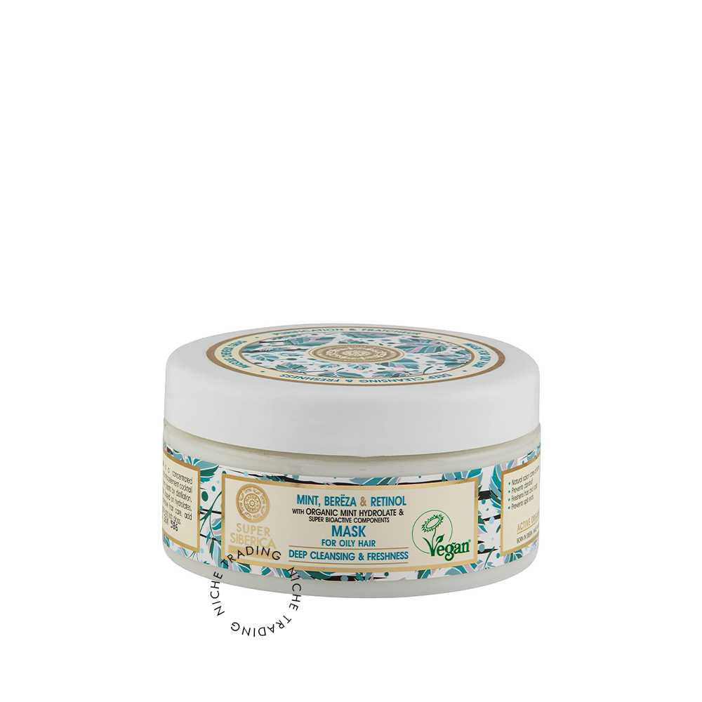Super Siberica Mint, bereza & retinol. Mask for Oily Hair, 300ml