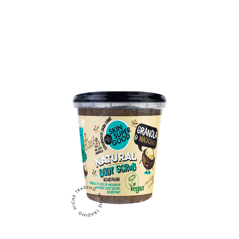 SKIN SUPER GOOD Natural Body Scrub, Granola & Macadamia Nut, 360ml
