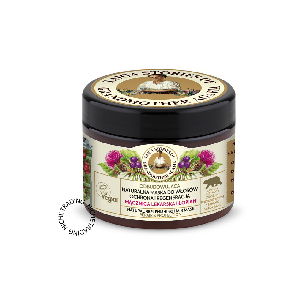 Taiga stories. Natural hair mask Bearberry & Burdock, 300ml