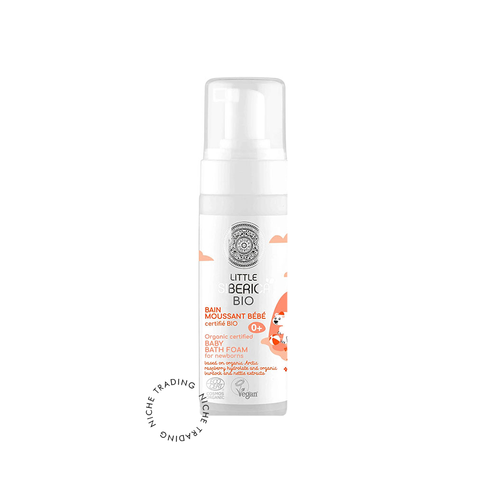 Little Siberica. Organic certified Baby bath foam for newborns, 160ml