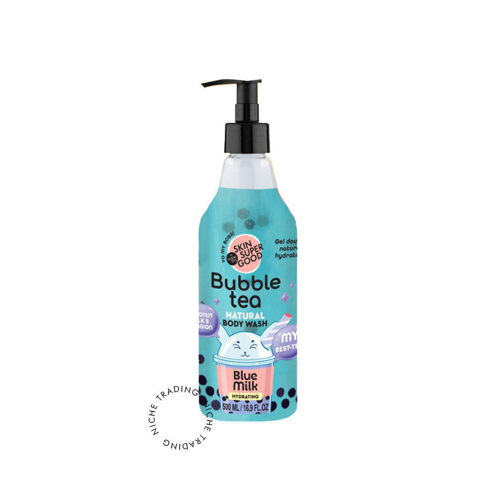 Bubble Tea. Blue Milk Hydrating Body Wash. Coconut Milk & Passion, 500ml