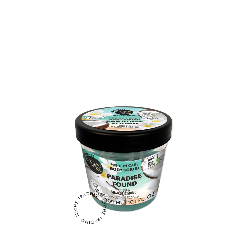Paradise Found Body Scrub Pre-Sun Care. Coco&Majestic Monoi, 300ml