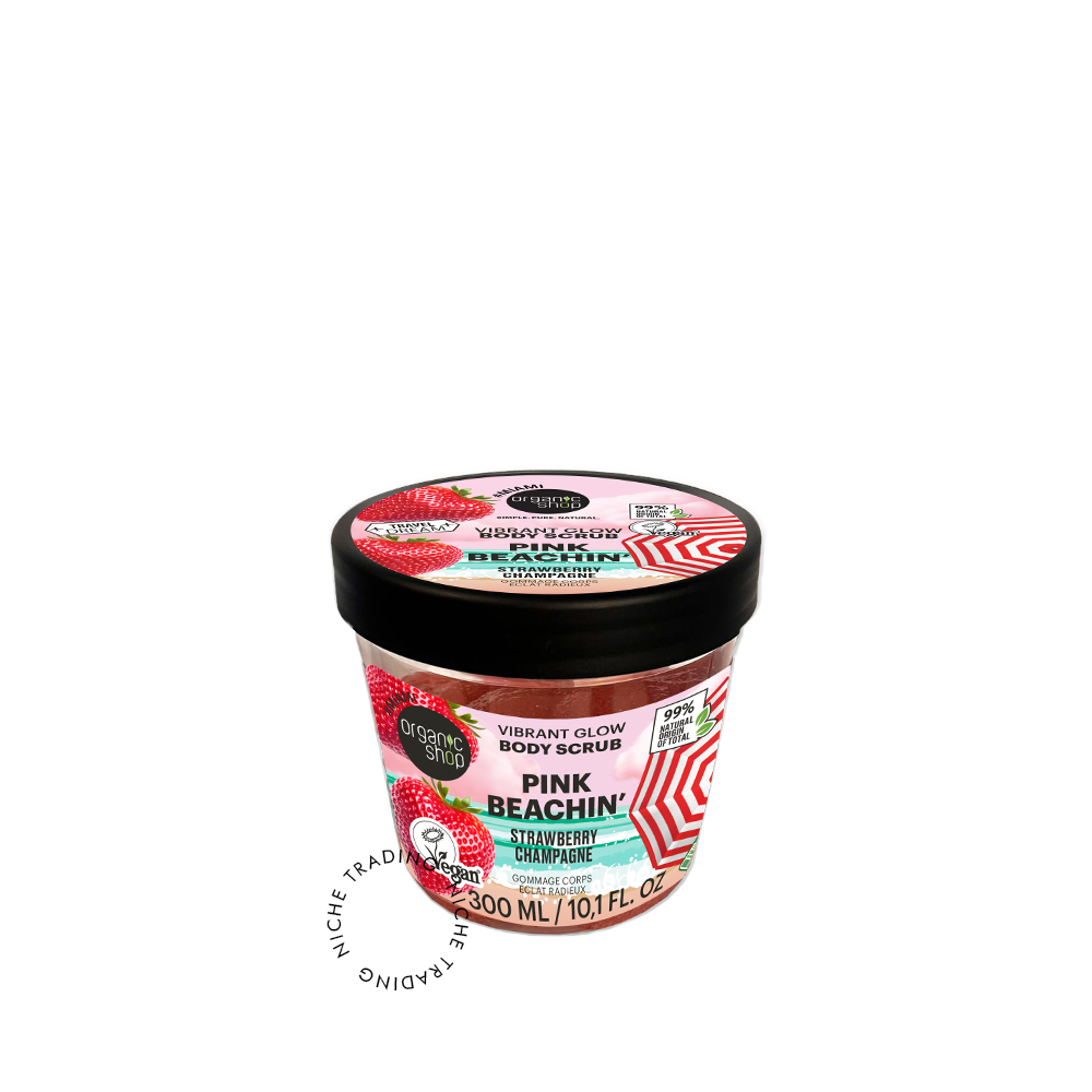 Pink Beachin Body Scrub Vibrant Glow. Strawberry Champagne, 300ml