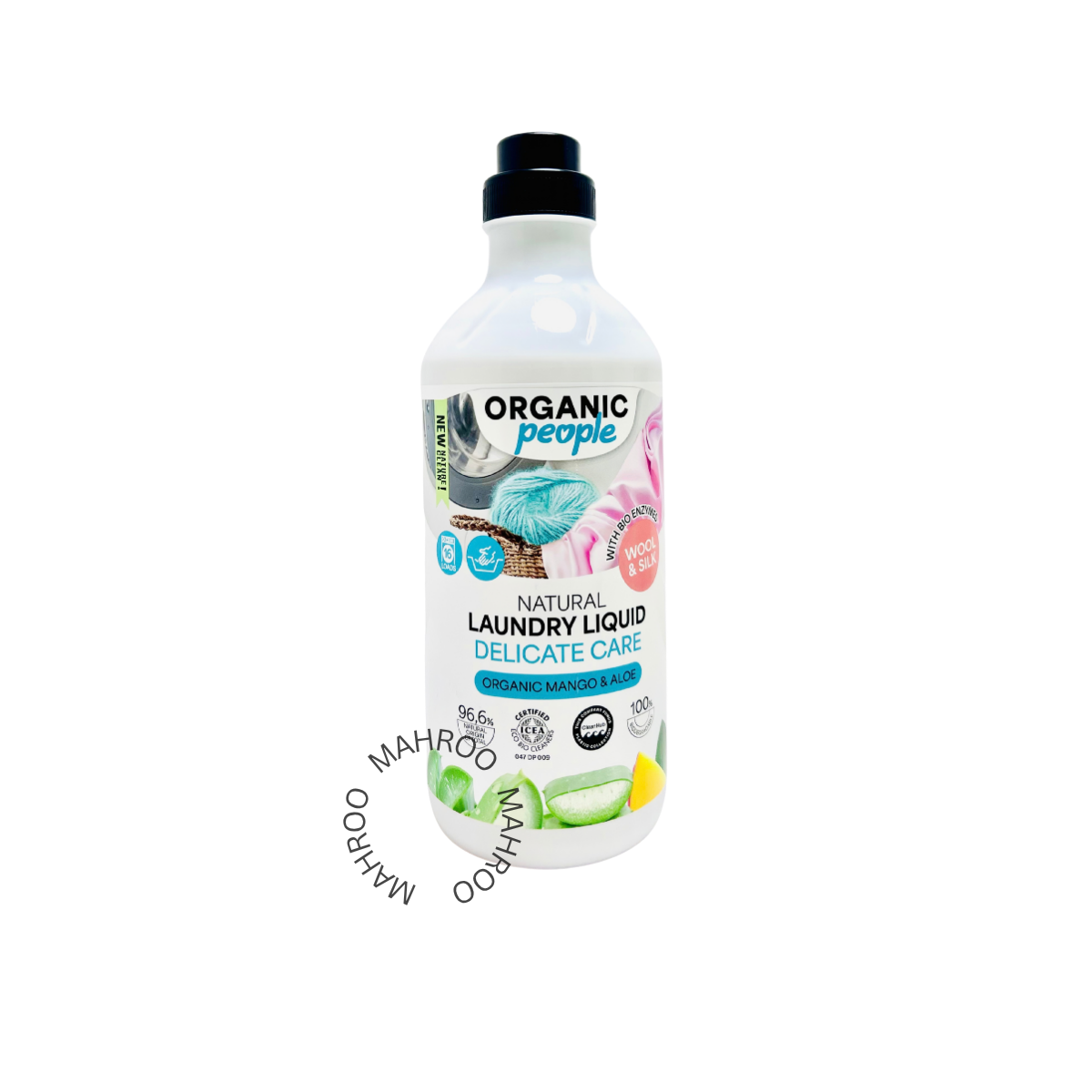 ORGANIC PEOPLE - LAUNDRY WASHING ECO GEL FOR ALL TYPES OF FABRICS. MANGO & PAPAYA 1000 ML.. - Organic People | Niche Trading Qatar
