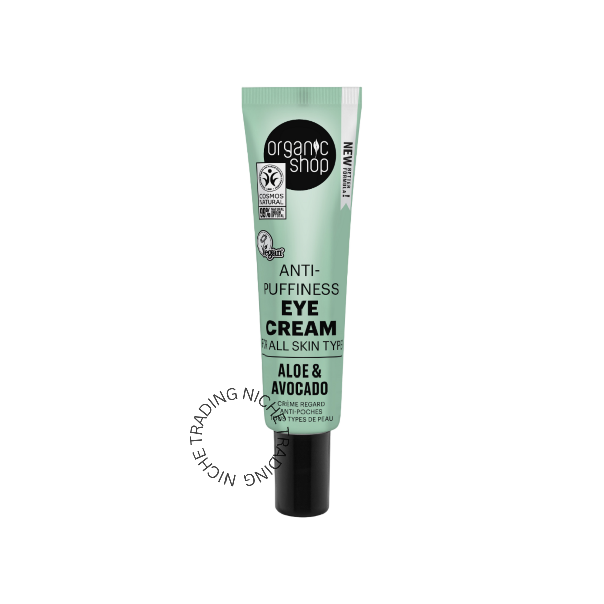 OS Anti-puffiness Eye Cream for All Skin Types Avocado and Aloe, 30ml - Organic Shop | Niche Trading Qatar