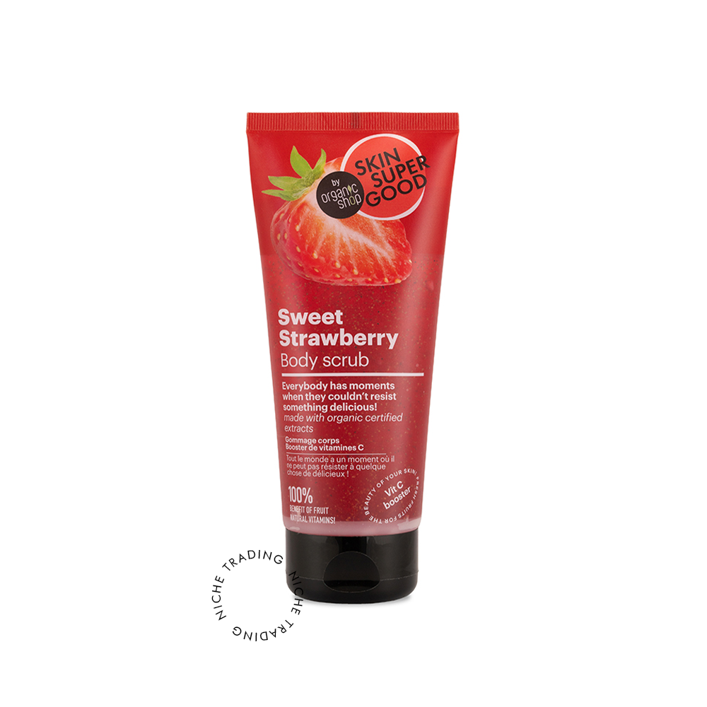 SSG Sweet strawberry body scrub. Vit C booster, 200ml