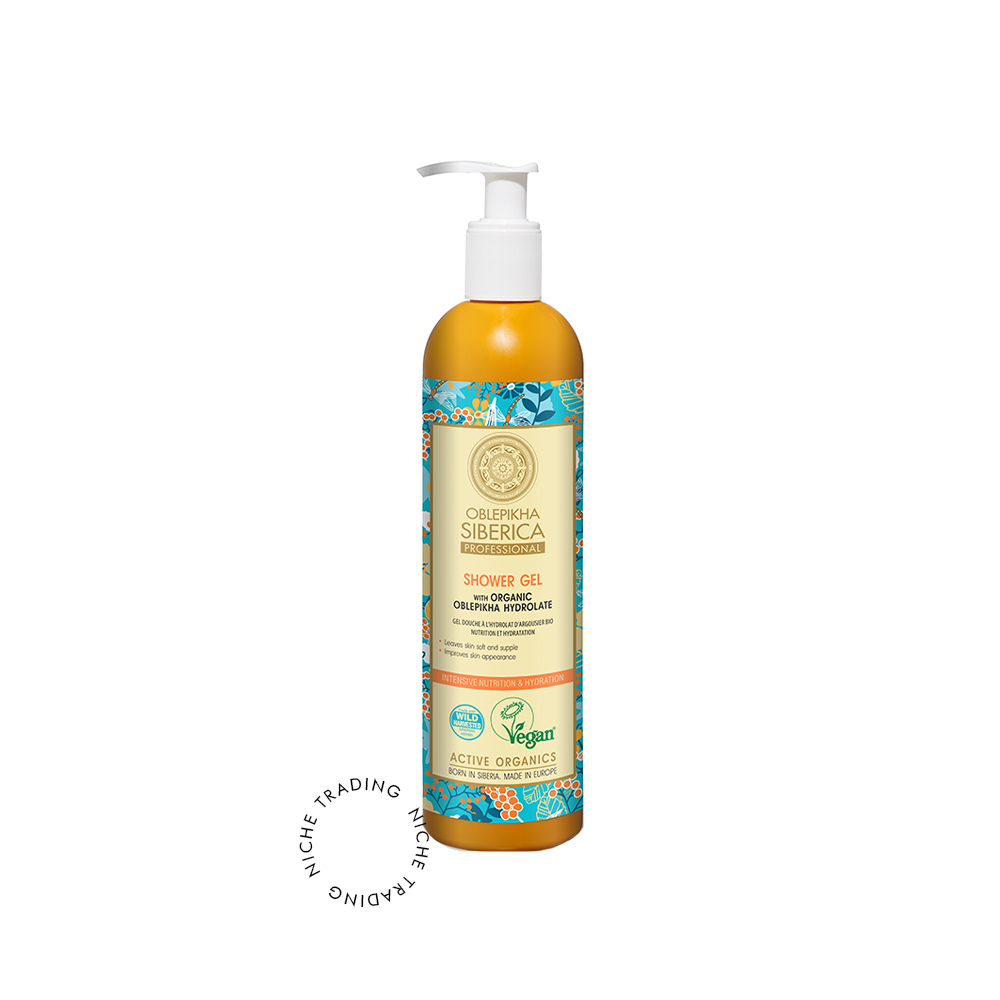 Shower Gel with Organic Oblepikha Hydrolate Intensive Nutrition And Hydration, 400ml
