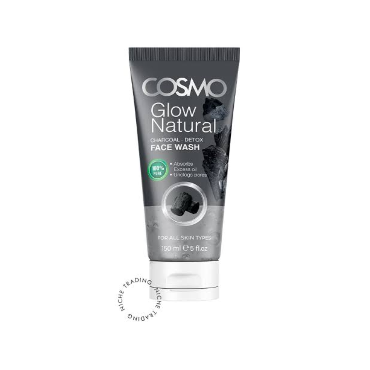 Cosmo Charcoal Glow Natural Face Wash 150ml - Cosmo | Niche Trading Qatar