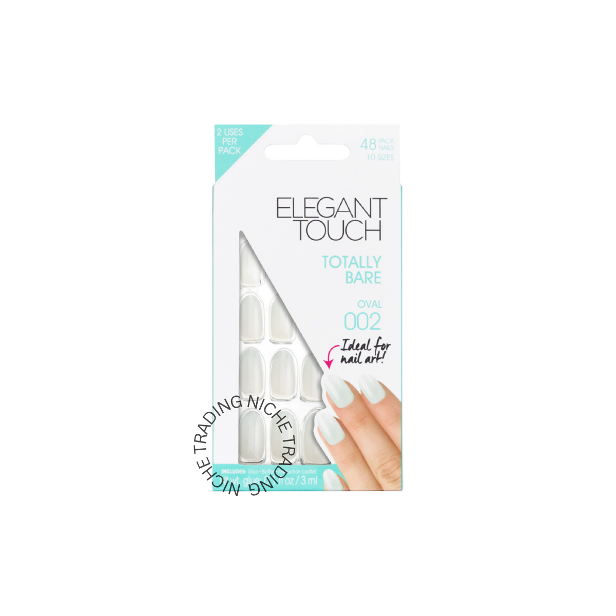 أظافر أنيقة بلمسة عارية - بيضاوية - Elegant Touch | Niche Trading Qatar