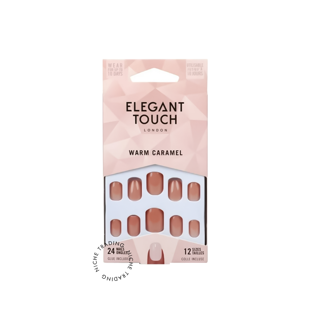 Elegant Touch Warm Caramel Nails