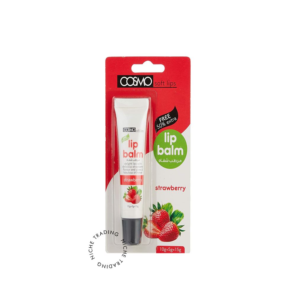 Cosmo Strawberry Lip Balm 15gm - Cosmo | Niche Trading Qatar