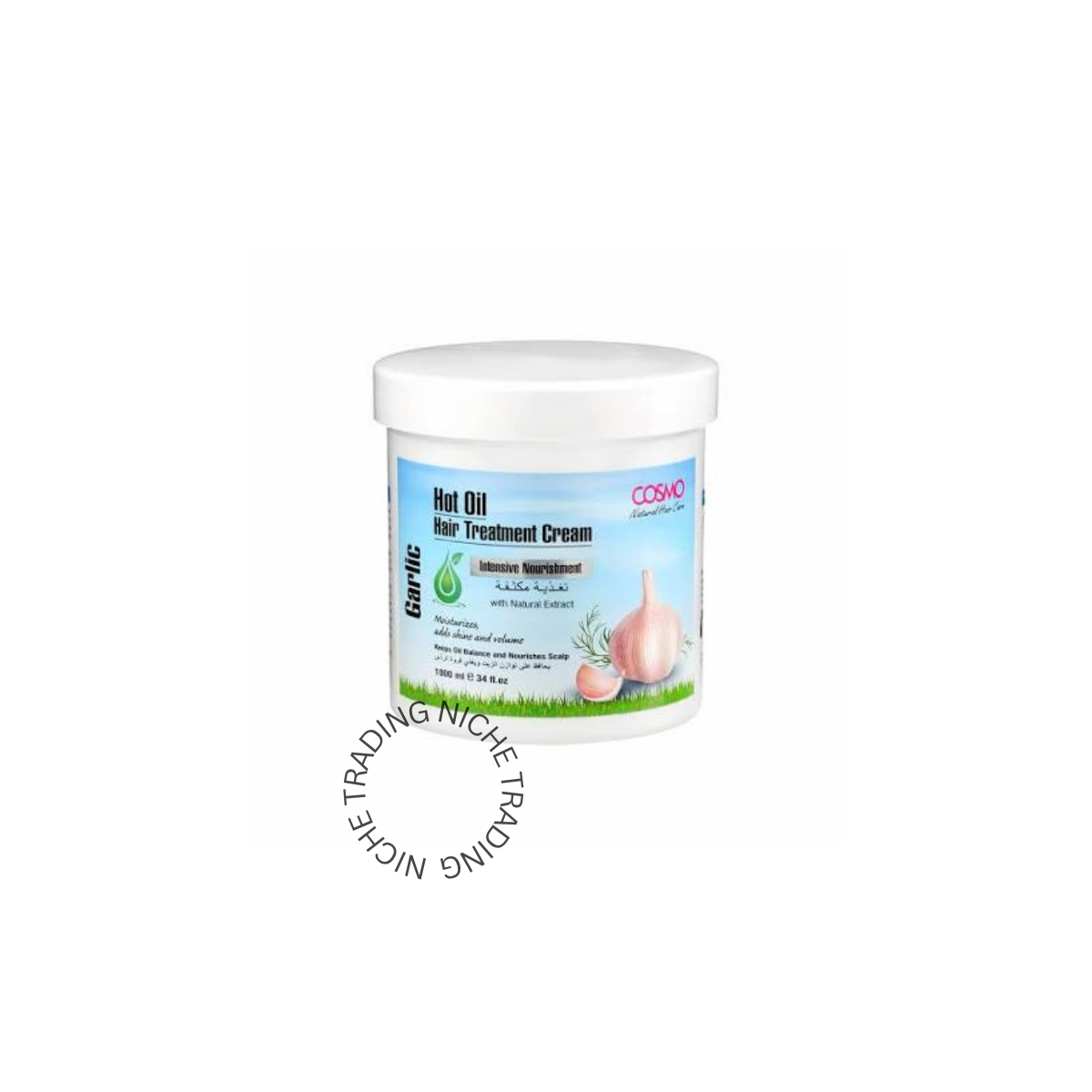 Cosmo Hot Oil Hair Treatment Cream Garlic Oil 1000ml - Cosmo | Niche Trading Qatar