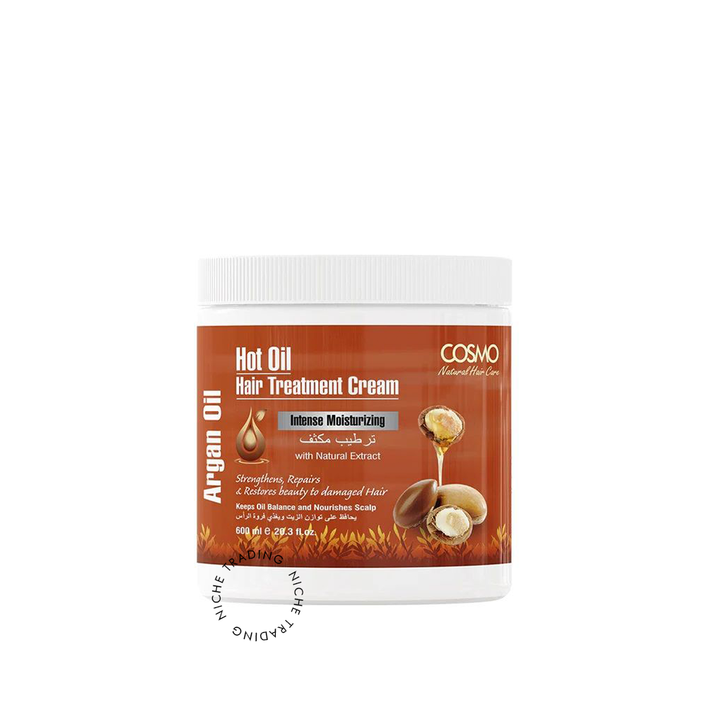 Cosmo Hot Oil Hair Treatment Cream Argan Oil 600ml - Cosmo | Niche Trading Qatar