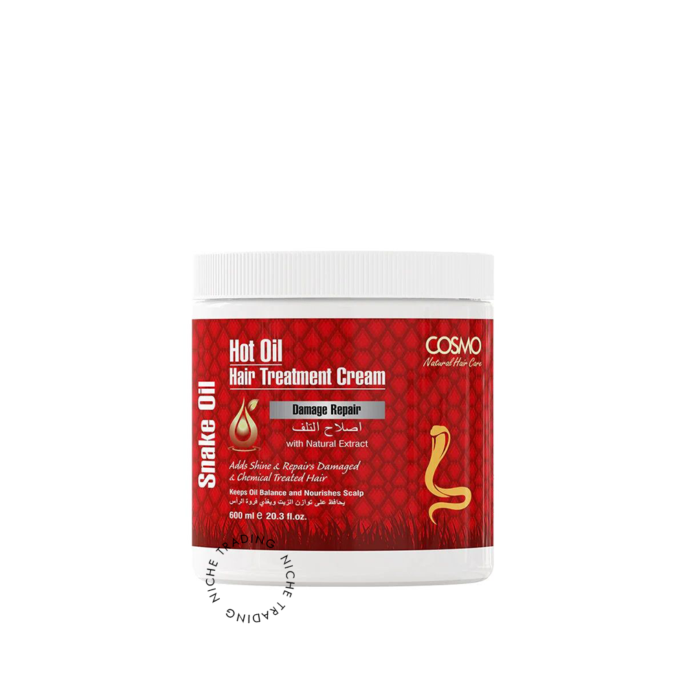 Cosmo Hot Oil Hair Treatment Cream Snake Oil 600ml - Cosmo | Niche Trading Qatar