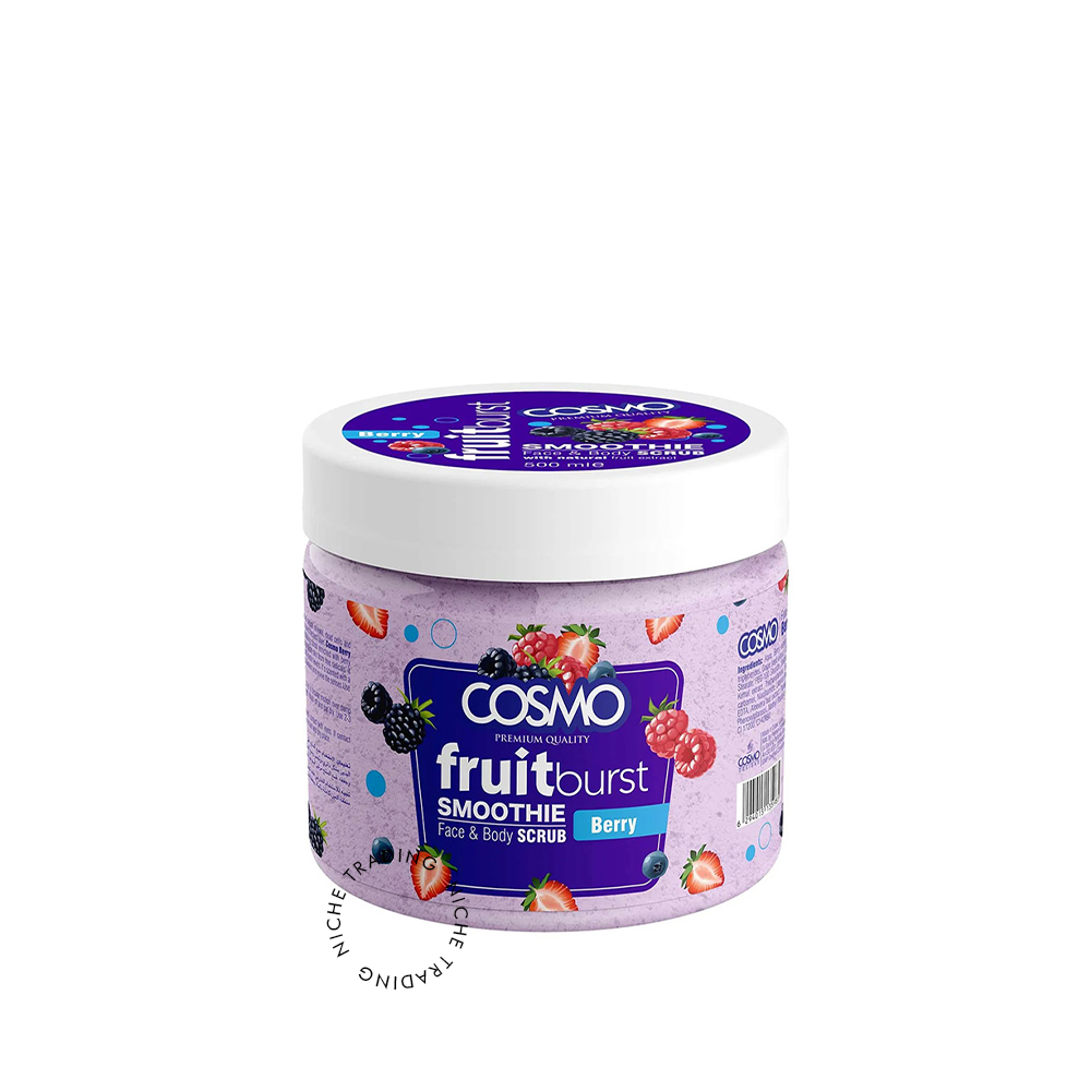 Cosmo Berry Fruitburst Face and Body Scrub 500ml - Cosmo | Niche Trading Qatar