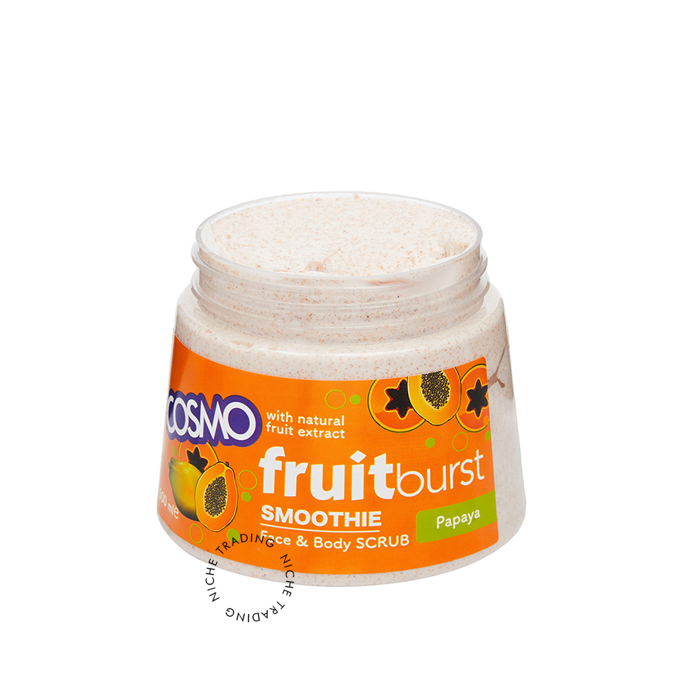 Cosmo Papaya Fruitburst Face and Body Scrub 500ml