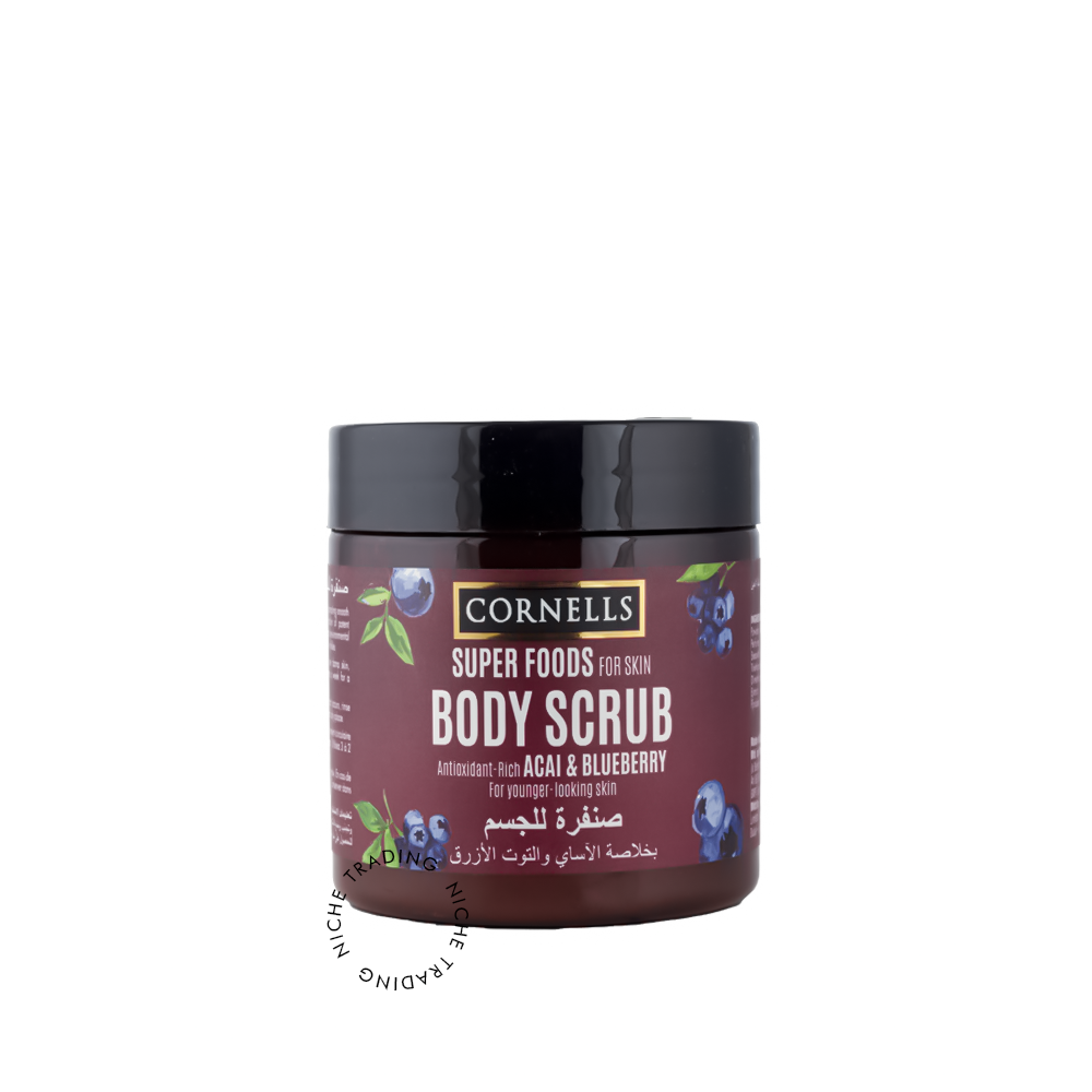 Cornells Acai & Blue Berry Body Scrub Super Foods for Skin 475ml