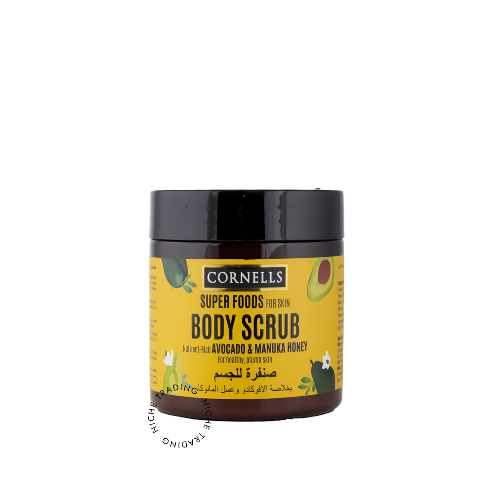 Cornells Avocado & Manuka Honey Body Scrub Super Foods for Skin 475ml