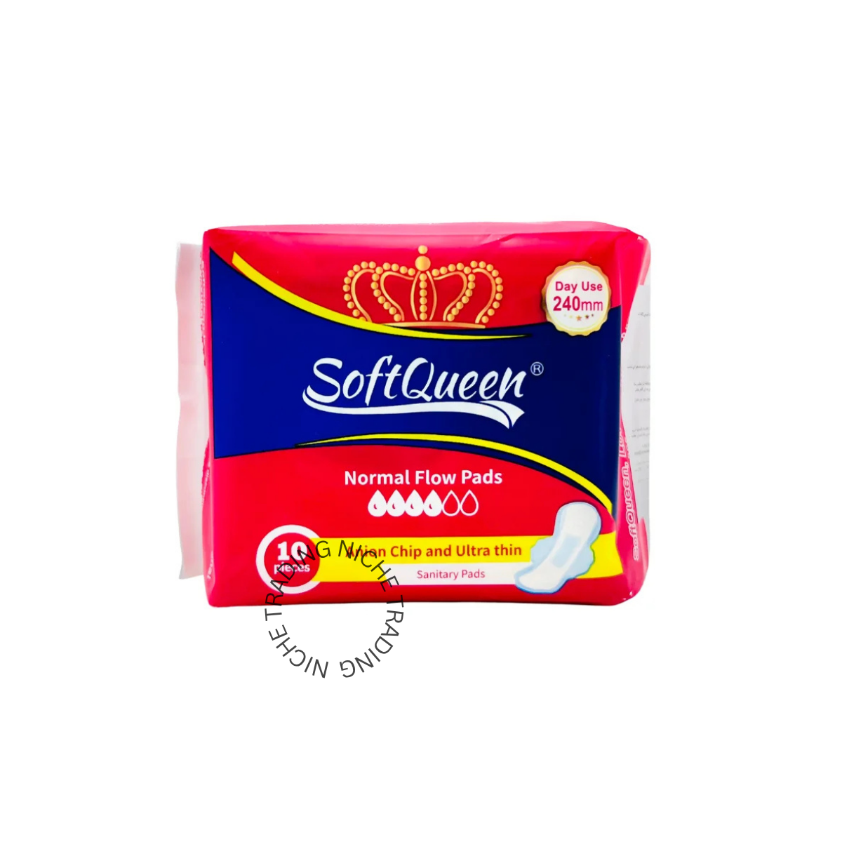 SOFTQUEEN-SANITARY PAD-M NORMAL FLOW PADS 10 PCS - softqueen | Niche Trading Qatar