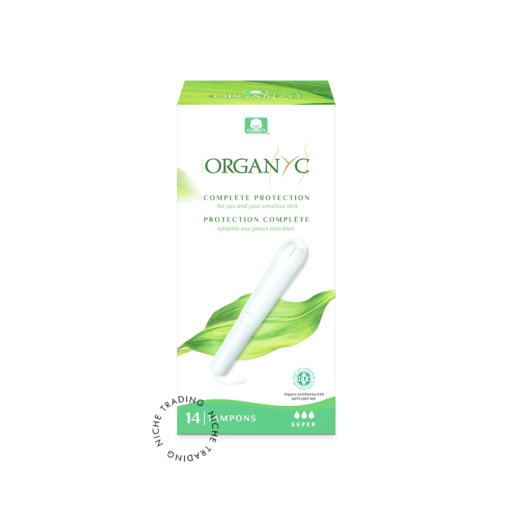 Organyc 100% Organic Cotton Tampons With Cardboard Applicator Super