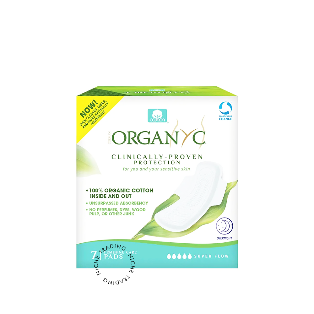 Organyc Overnight Protection Pads Maximum Coverage
