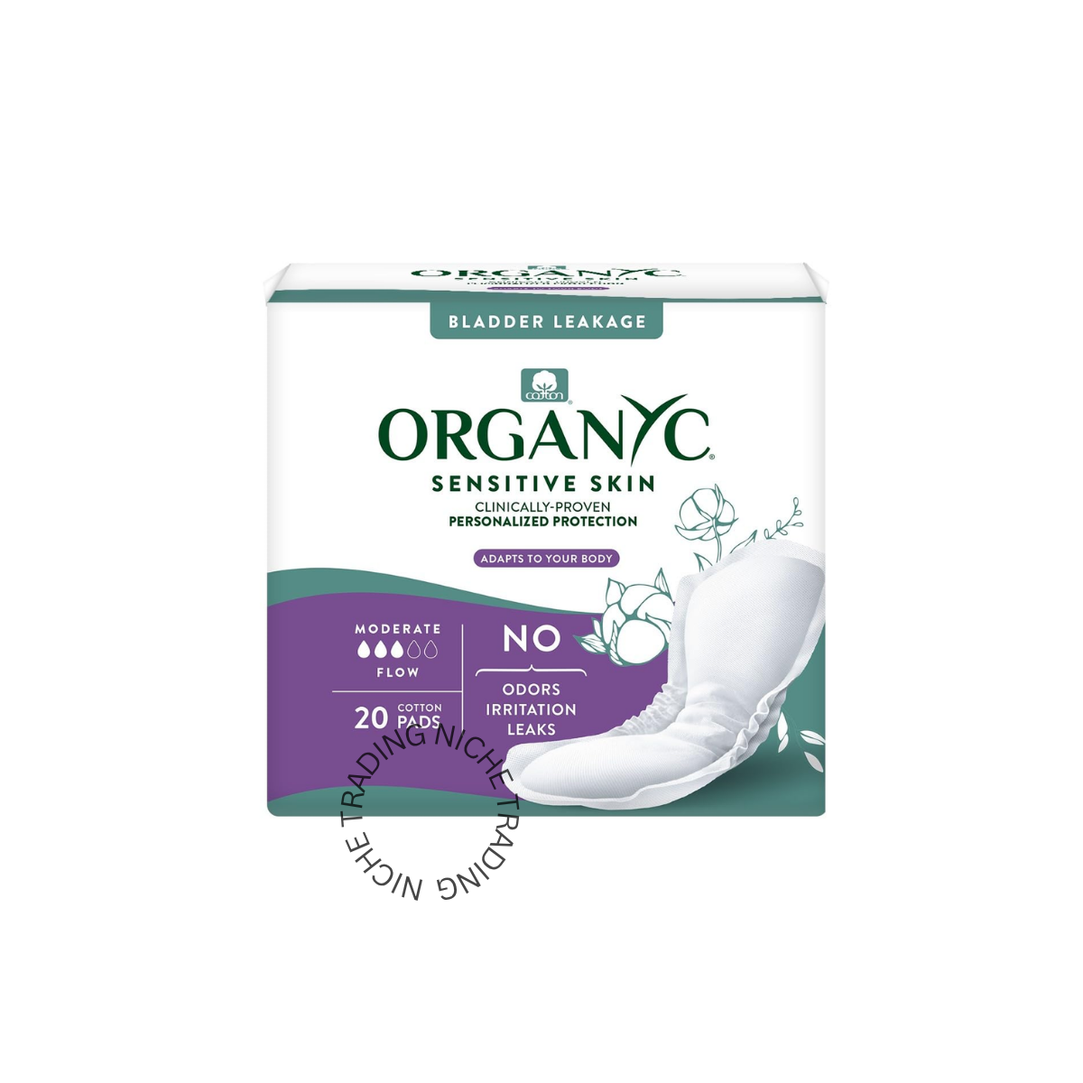 Organyc Light Incontinence Moderate Pads - Usa Size - Organyc | Niche Trading Qatar