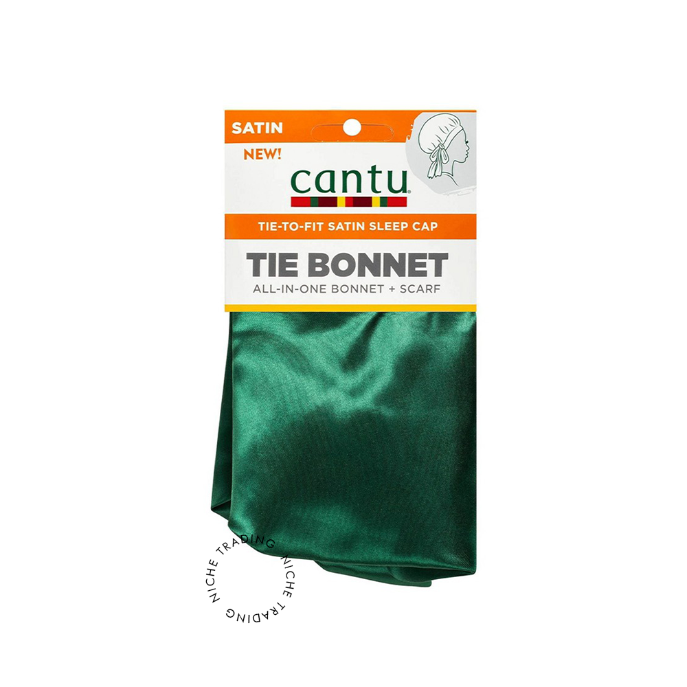 Cantu Satin Sleep Tie Bonnet-Green
