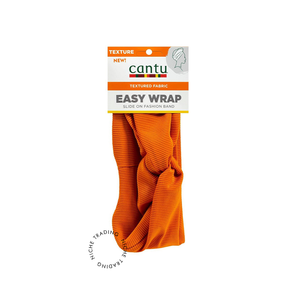 Cantu Textured Fabric Easy Wrap Hairbands-Orange