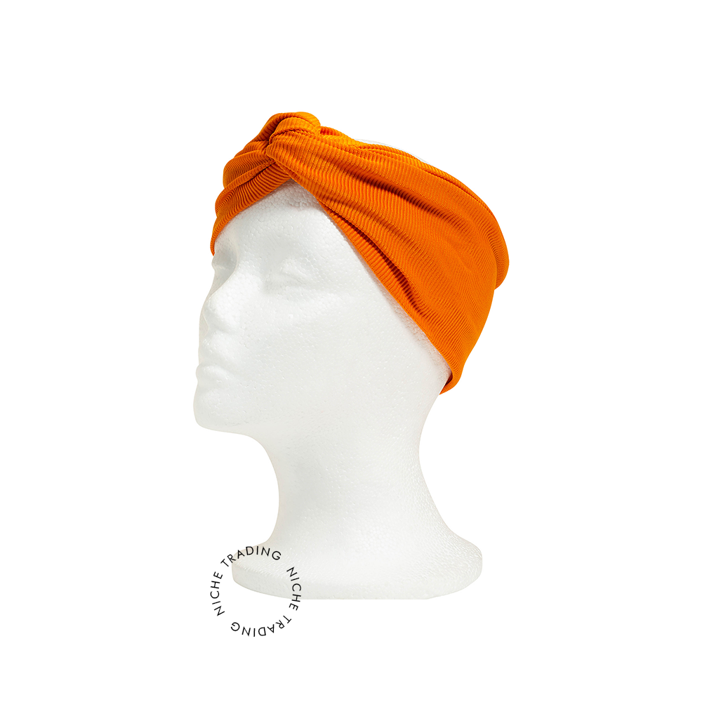 Cantu Textured Fabric Easy Wrap Hairbands-Orange