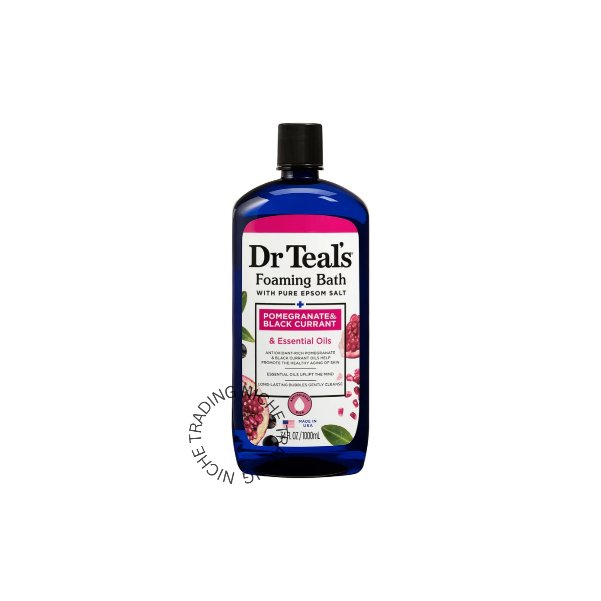 Dr. Teal's Pomegranate & Black Currant Foaming Bath 1000ml - Dr. Teal's | Niche Trading Qatar