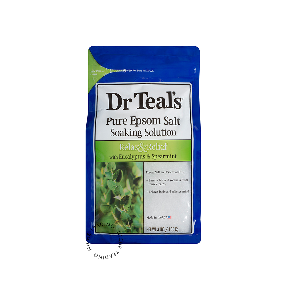 
                  
                    Dr Teals Dr. Teals Therapy Solutions Epsom Salt Soaking Solution, Relax Eucalyptus Spearmint 1.36kg
                  
                