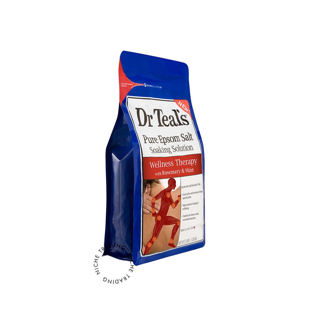 Dr Teals Wellness Therapy Pure Epsom Bath Salt - 3lb 1.36kg