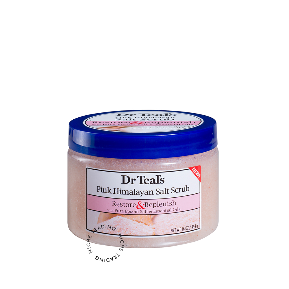 Dr Teals Restore & Replenish Pink Himalayan Sea Salt Scrub 454 gm