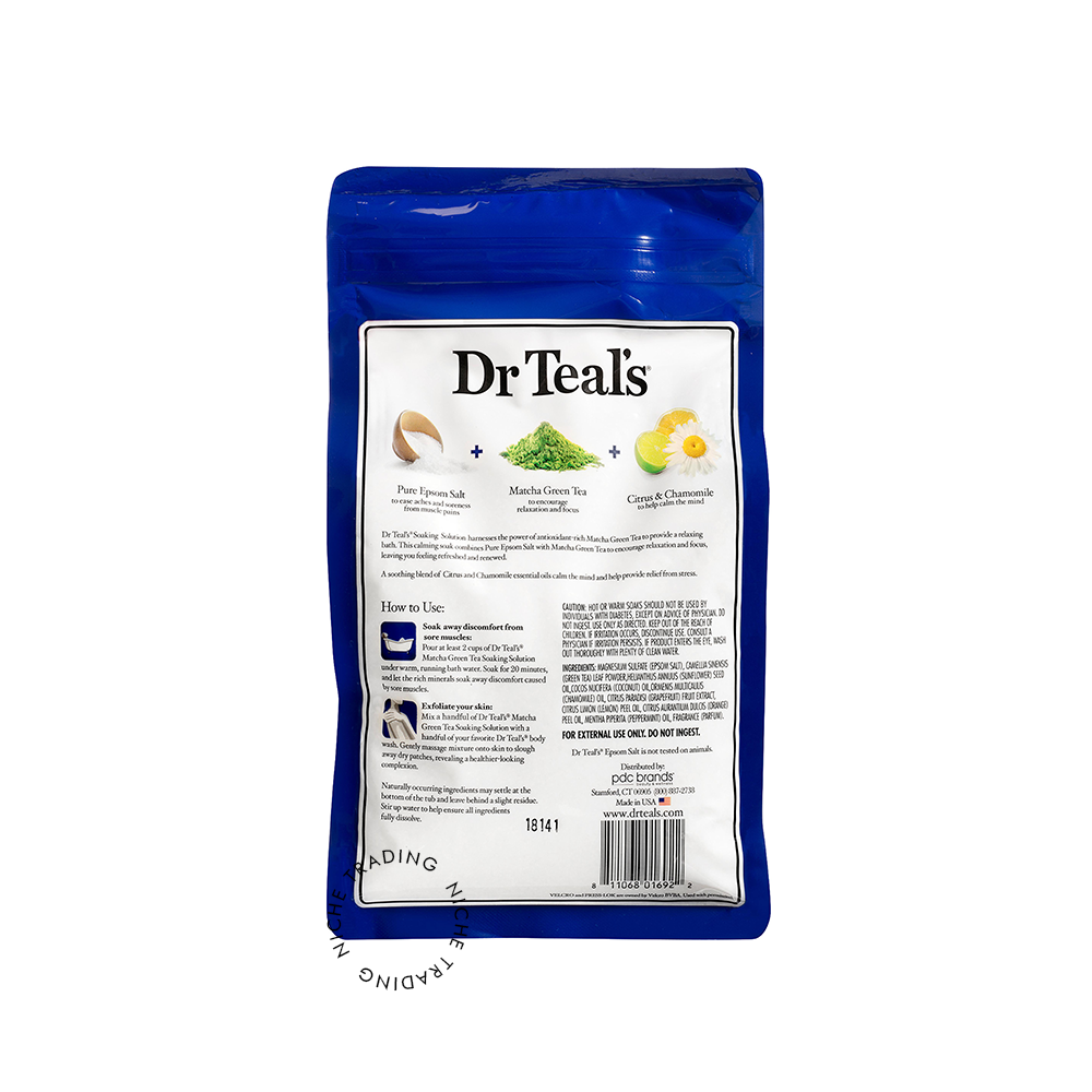 Dr Teal S Balance & Calm with Matcha Green Tea Epsom Salt Soaking Solution 3 Lbs 1.36kg