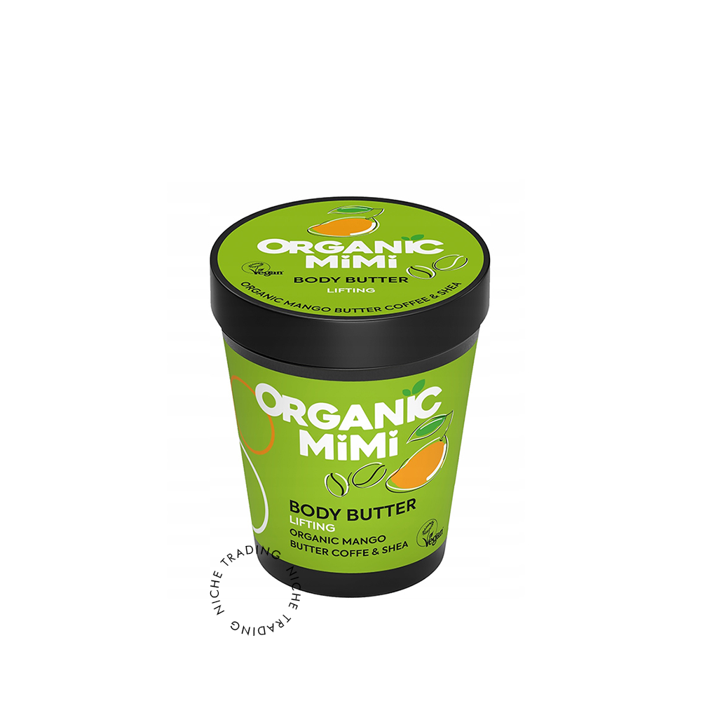 Organic Mimi 200ml Body Butter – Lifting & Firming with Mango & Coffee