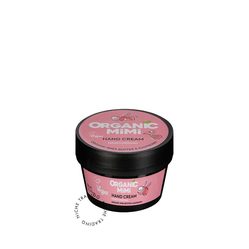 Hand Cream Moisturizing Shea & Raspberry, 50ml - Organic Mimi | Niche Trading Qatar