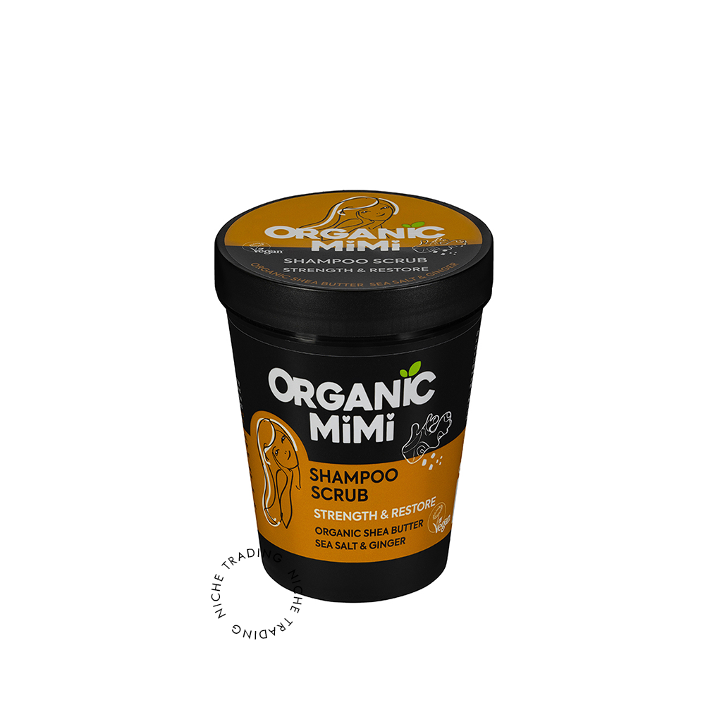 Organic Mimi 280g Shampoo Scrub for Strength & Repair – Sea Salt & Ginger