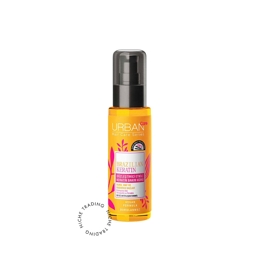 Urban Care Brazilian Keratin Straightening Effective Heat Protector Keratin Hair Care Cure-75ml-Vegan
