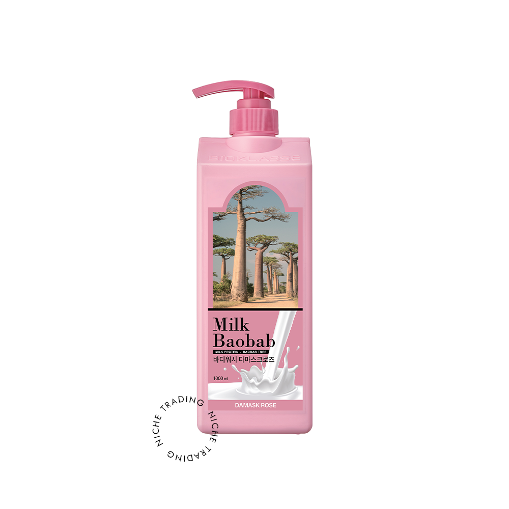 Milk Baobab Body Wash Damask Rose 1000ml