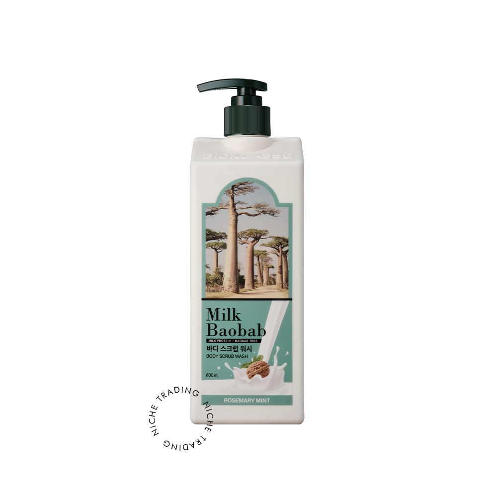 Milk Baobab Body Scrub Wash Rosemary Mint 800ml