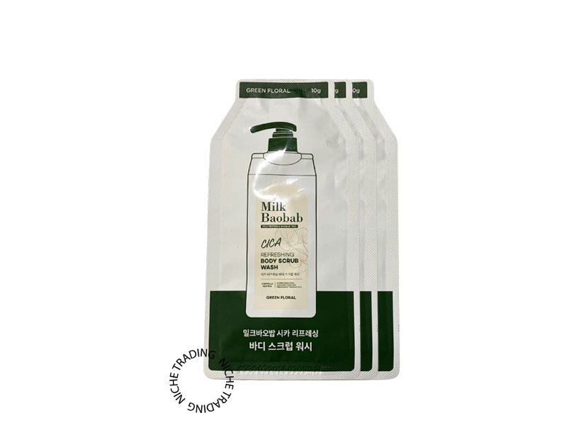Milk Baobab Cica Refreshing Body Scrub Wash 10g
