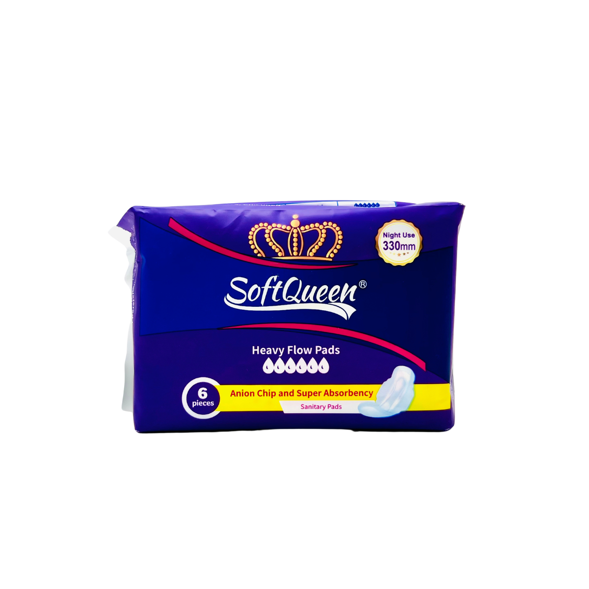 SOFTQUEEN-SANITARY PAD-XL HEAVY FLOW 6 PCS - softqueen | Niche Trading Qatar